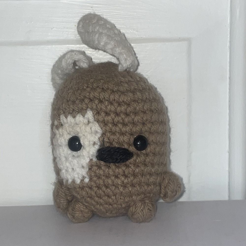 Knitted Stuffed Animal Rabbit Bunny Brown‎